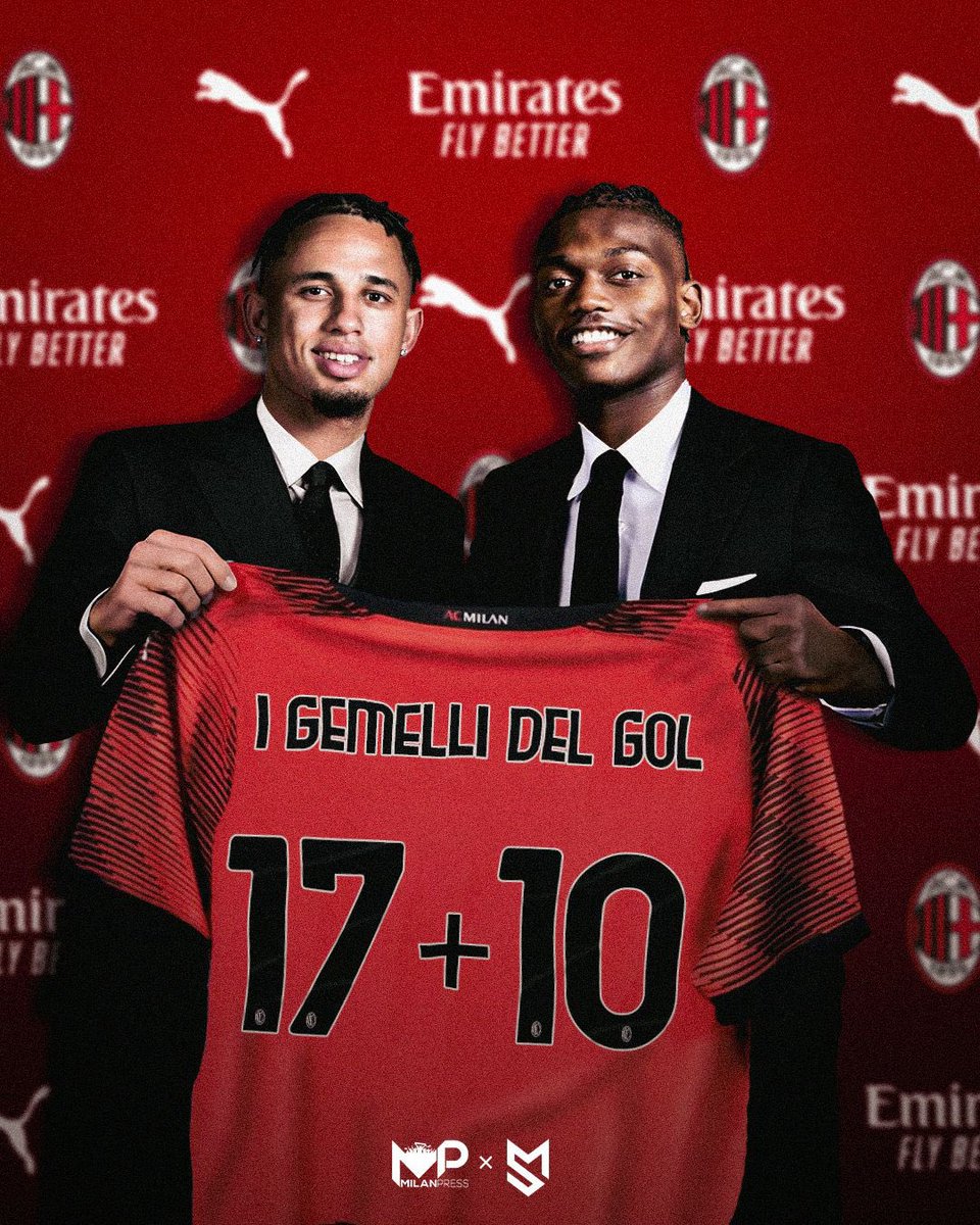 MilanPress_it's tweet photo. 𝐑𝐎𝐒𝐒𝐎𝐍𝐄𝐑𝐈 𝐓𝐖𝐈𝐍𝐒 🫂🏄🏿‍♂️

Primo gol della premiata ditta #Okafor-#Leao: il primo di tanti 😉

@noah_okafor 1️⃣7️⃣ X @RafaeLeao7 1️⃣0️⃣

🎨 @ms23design per https://t.co/jlTDBgF49e

#milanpress https://t.co/CNDZ9szvuI
