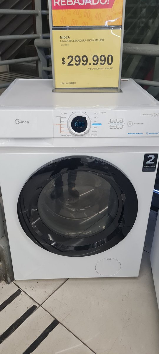 arkisano's tweet photo. @abcdincl #abcdin llevo 2 semanas buscando esta lavadora secadora. Fui a tienda y está a $299.000, más barata que en "su fiesta del Cyber"... ¿cuál es la oferta?
#cyberday #cybermonday #OFERTAS #Chile #sernac #Concepción https://t.co/z3pFjBuHvt