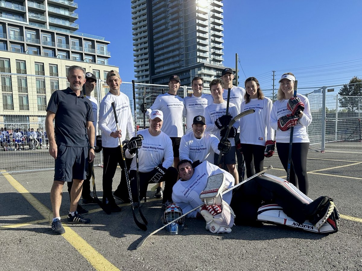 TIAP - Toronto Innovation Acceleration Partners (@tiaptoronto) on Twitter photo Our colleagues, <a href="/philgoldbach/">Phil Goldbach</a> & Justin Grant had a great time playing road hockey for the 1st time to support Conquer Cancer. <a href="/bradwouters/">Brad Wouters 🇨🇦</a>, EVP at Commercialization at <a href="/UHN/">University Health Network</a>, didn't play this time but we hear strategy points were discussed (yelled?) at intervals!
#TIAPatplay Our colleagues, <a href="/philgoldbach/">Phil Goldbach</a> & Justin Grant had a great time playing road hockey for the 1st time to support Conquer Cancer. <a href="/bradwouters/">Brad Wouters 🇨🇦</a>, EVP at Commercialization at <a href="/UHN/">University Health Network</a>, didn't play this time but we hear strategy points were discussed (yelled?) at intervals!
#TIAPatplay
