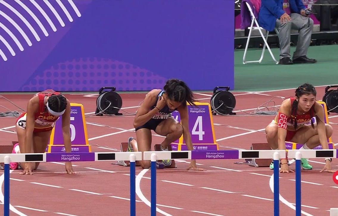 SAI Media (@media_sai) on Twitter photo Last & definitely not the least, <a href="/JyothiYarraji/">Jyothi Yarraji</a> ends ๐ฎ๐ณ's spectacular Athletics medal haul of the day with a๐ฅat #AsianGames2022
A power packed performance by the ace athlete, as she clocked a time of 12.91s
MANY CONGRATULATIONS JYOTHI!
#Cheer4India ๐ฎ๐ณ
#HallaBol Last & definitely not the least, <a href="/JyothiYarraji/">Jyothi Yarraji</a> ends ๐ฎ๐ณ's spectacular Athletics medal haul of the day with a๐ฅat #AsianGames2022
A power packed performance by the ace athlete, as she clocked a time of 12.91s
MANY CONGRATULATIONS JYOTHI!
#Cheer4India ๐ฎ๐ณ
#HallaBol