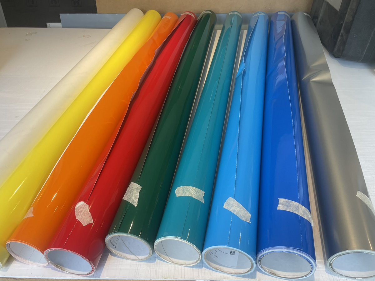 So Sunday has us prepping vinyls for the week ahead. Here are the @Metamarkuk vinyls on todays list. #RecreativeSigns #Metamark #vinyls #vehiclegraphics #fasciasigns #windowgraphics