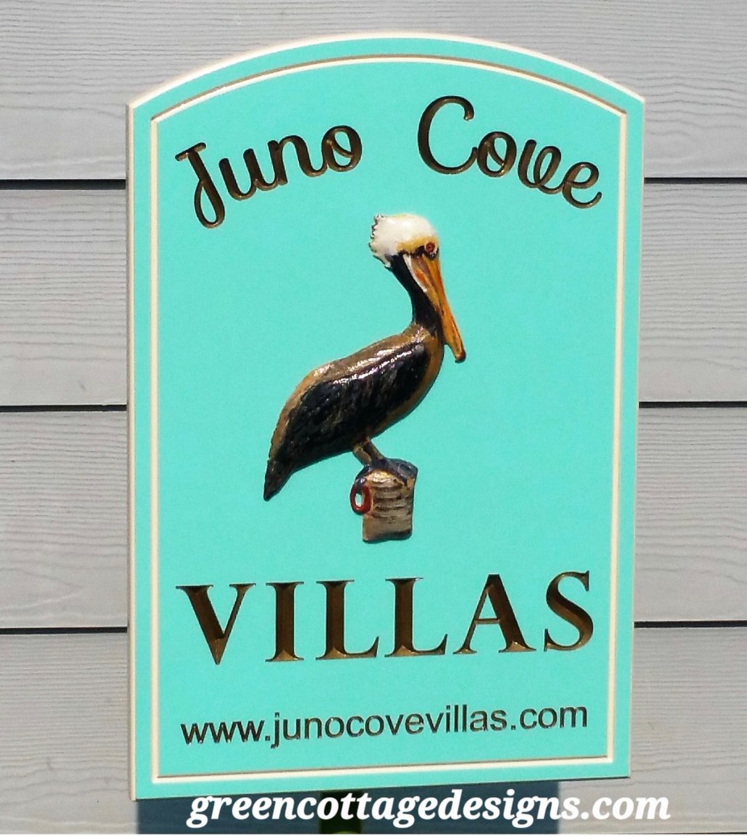 Luxury Vacation House Signs Property ID Plaque Curb Appeal Signs Logo Villas Resort by greencottagedesigns.com #PineappleGrove #CoconutGrove #customsigns #luxurytravel