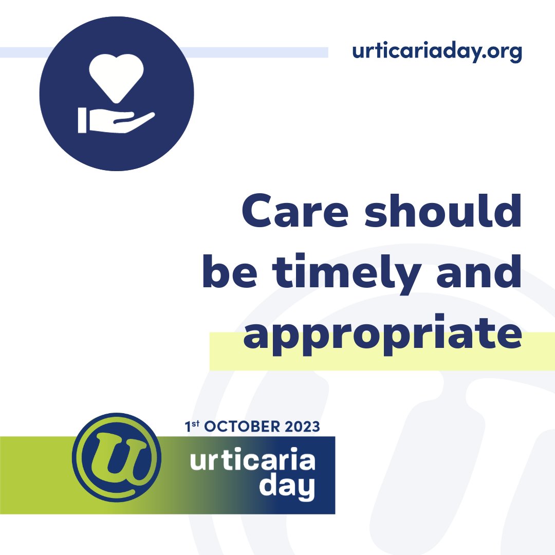 It's Urticaria Day! It's so important to think about how we can improve access to care and quality of life for people with #urticaria. 

I encourage you to check out the @UrticariaDay website to learn more about this condition. 💚💙 #uday #urticariaday