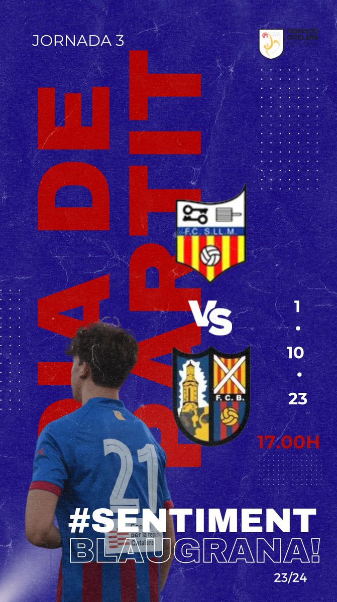 DIA DE PARTIT🔥🔥🔥🔥

El 1r equip es desplaça fins a Sant Llorenç de la Muga en busca de 3 punts més.

🆚 Sant Llorenç de la Muga
🏆J3
📍Municipal de St. Llorenç Muga
🕑 17 H

#futbolcat #sentimentblaugrana #fcborrassa ❤️💙