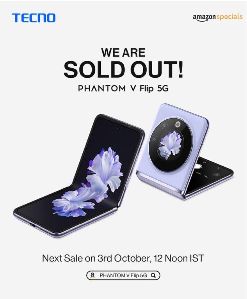 Pakhii95's tweet image. Stars have aligned for tech lovers! The Phantom V Flip Sale on Amazon is live. Get your stellar TECNO device today. 🌟 #StellarTech #PhantomVFlipSale