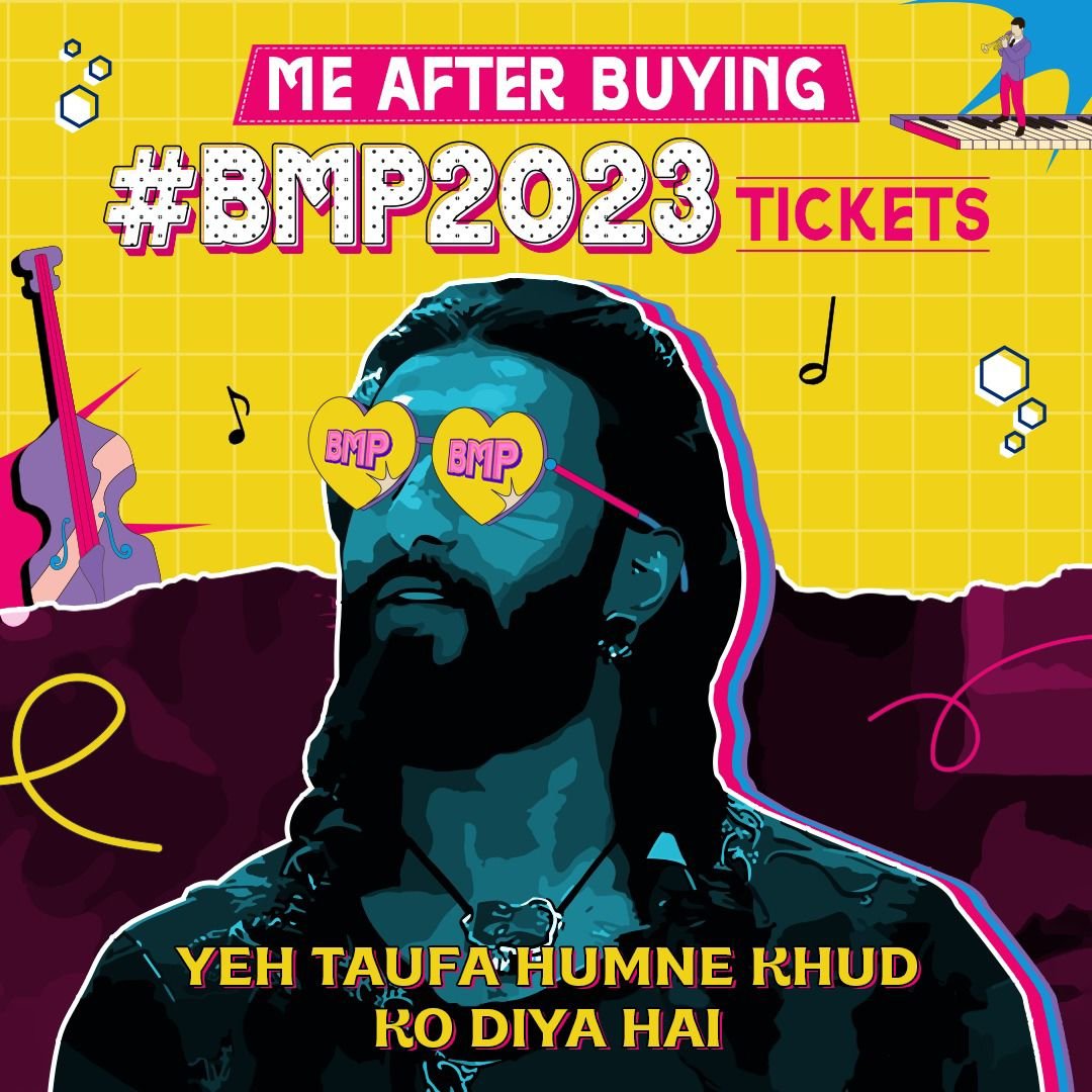 bmp_live's tweet photo. Ye aisa tohfa hai jisme Bollywood Ka Total Experience.
Book #BMP2023 tickets now!
Link: https://t.co/6IlrgIU3bw
@EvaLivein @Hungama_com #CreateAndCollab @paytminsider #TuborgZeroSoda #GourmetTalesCo #CupNoodlesIndia https://t.co/hvkWUNHAXt
