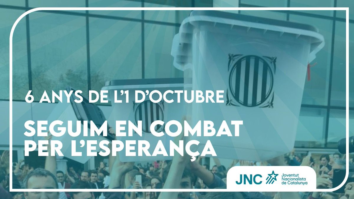 JNCBages's tweet photo. Vam votar i vam guanyar. 🗳️

Ens mantenim ferms i seguim en combat per l’esperança.

Va ser un referèndum i farem un país millor. Visca Catalunya lliure! https://t.co/tC9ln9ob5L