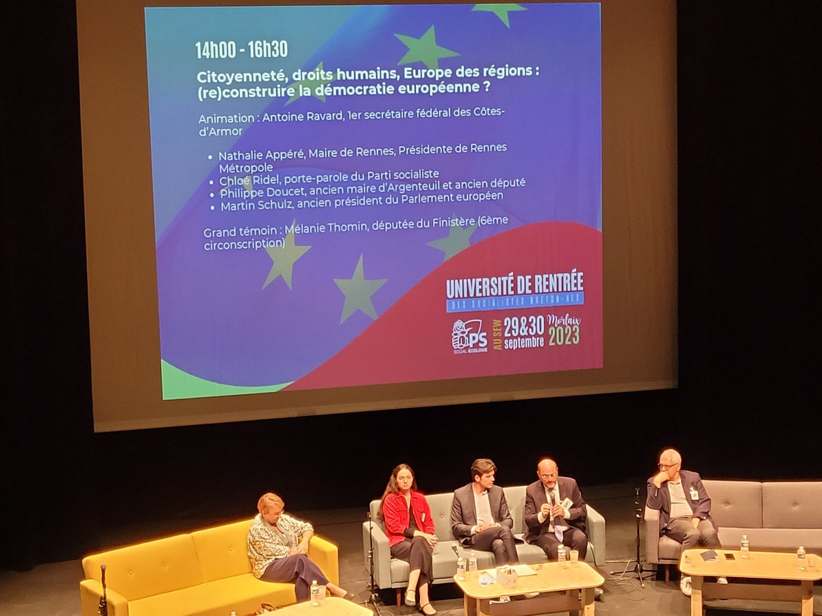 PSGuichenBainVA's tweet photo. Présent à l'université de rentrée des socialistes bretons. Des échanges enrichissants autour de l'Europe à l'aune des élections européennes de 2024.
#ps35 #ps22 #ps29 #ps56 https://t.co/7vQ0GQK2Jg