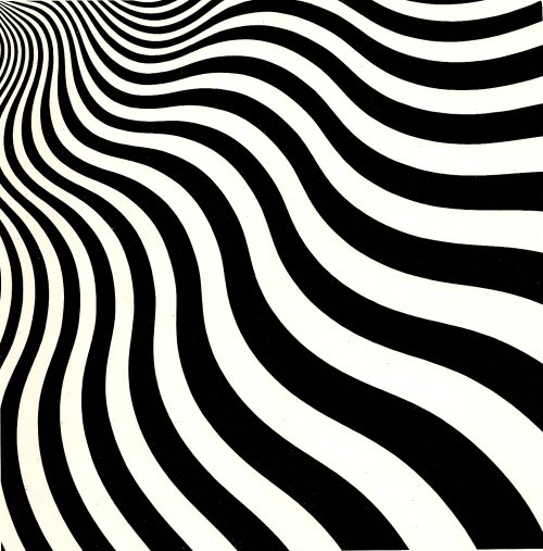 JANUSZCZAK's tweet photo. Arsenal's new away kit for the women's team (left) designed by Stella  McCartney. Good job its not based on Bridget Riley's work from the 1960s (right). That would mean Riley getting a cut of the action and lots of lolly coming in with the Arsenal shirts retailing at £85 a pop! https://t.co/OTcVGyUFZw
