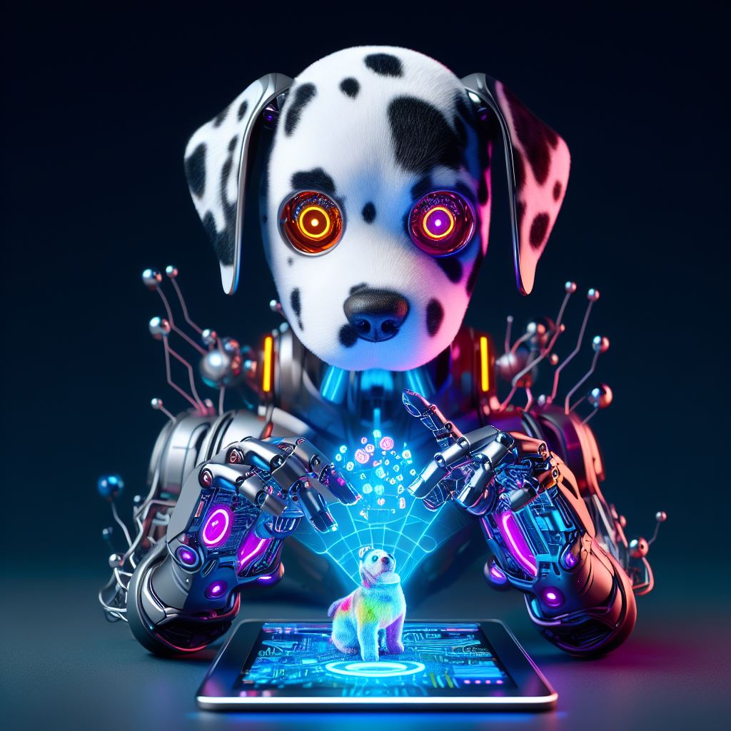 MukidiRadinson's tweet photo. DALL-E is a dog? 
"dall-e 3 itself"

#DALLE3 https://t.co/tootavG0kW