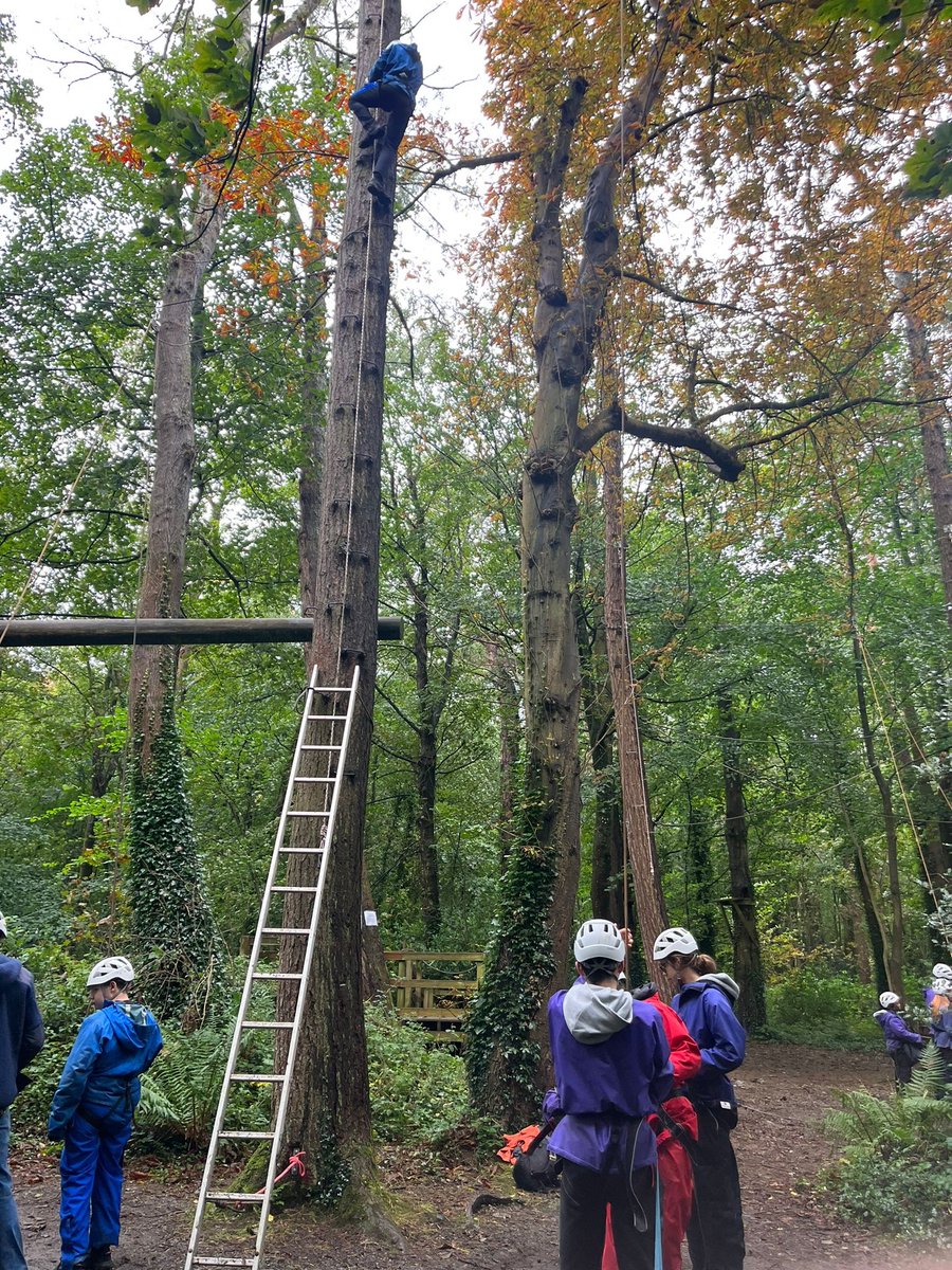 This mornings activities have put our Y11 students to the test #TEAMWORK