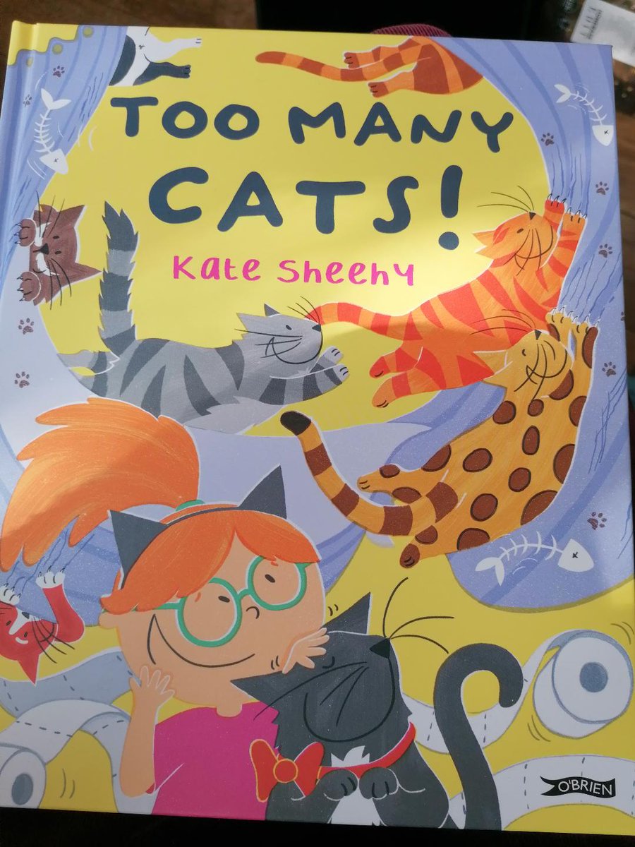 NicolaPierce3's tweet photo. First of October & also the first day of #DIKBChallenge as part of the #DiscoverIrishKidsBooks campaign: choose an Irish children's book with an animal on the cover. Mine is new picture book 'Too Many Cats' by Kate Sheehy. A gorgeous story & beautifully illustrated. @OBrienPress https://t.co/PZgOXWtIB8