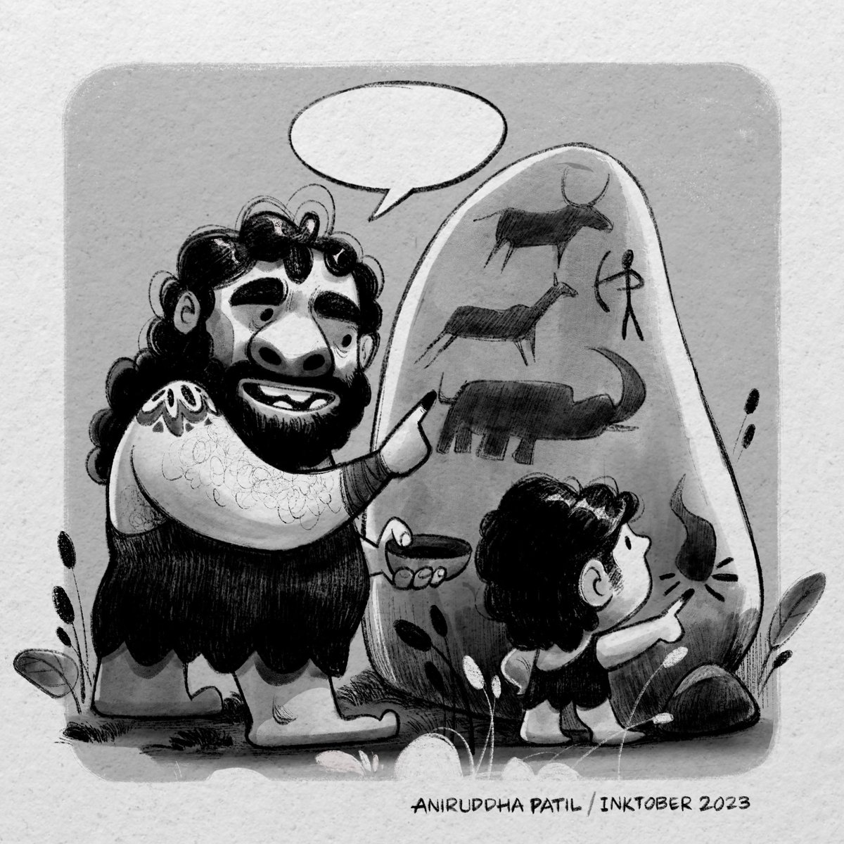 anizoom's tweet photo. Day 01, Inktober… Guess and fill the speech bubble… Comment down 😊
.
#Inktober2023 #Inktober #drawing #practice #ink #art #illustration #characterdesign #visualdevlopment #sketchbook #sketch #instaink #conceptart #inktoberday #draw #digitalart #blackandwhite #procreate https://t.co/Yt8m9Pw10N