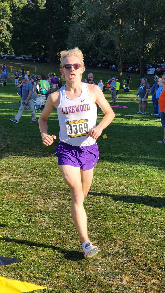 LkwdLHSXC's tweet photo. Charlie Payne won the boys Varsity Race at McQuaid. He took over the lead for good at the mile. Congratulations Charlie on a great race and win.

#PurpleReign #TKO #TheLunaticIsOnTheGrass @LkwdAthletics @Lkwd_LHS @LkwdSchools @LkwdRec https://t.co/yTAAG5fHyn