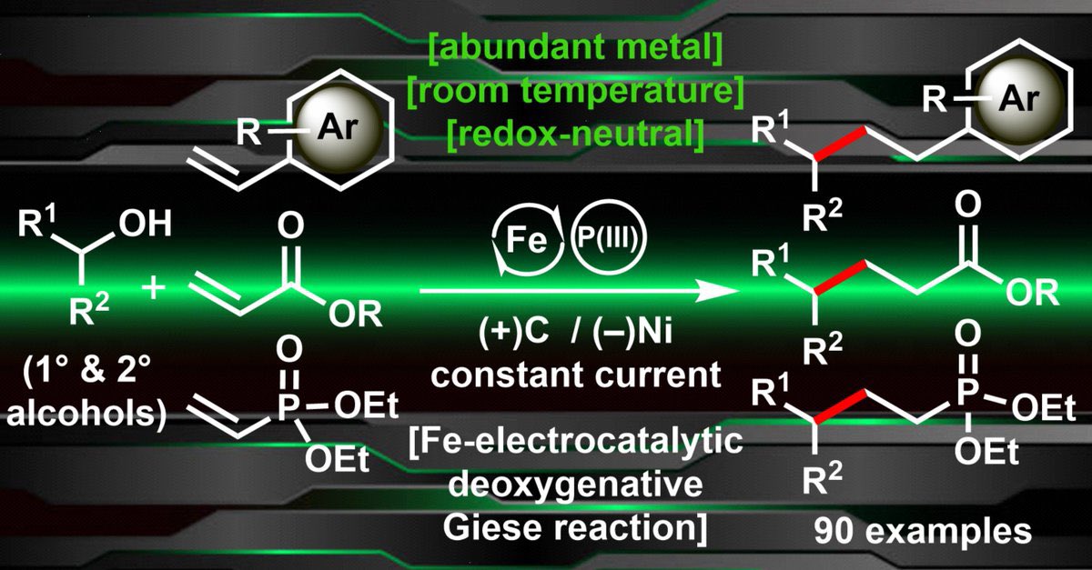 My first paper in HKUST is now out in ChemRxiv!

Fe-Electrocatalytic Deoxygenative Giese Reaction

chemrxiv.org/engage/chemrxi…
