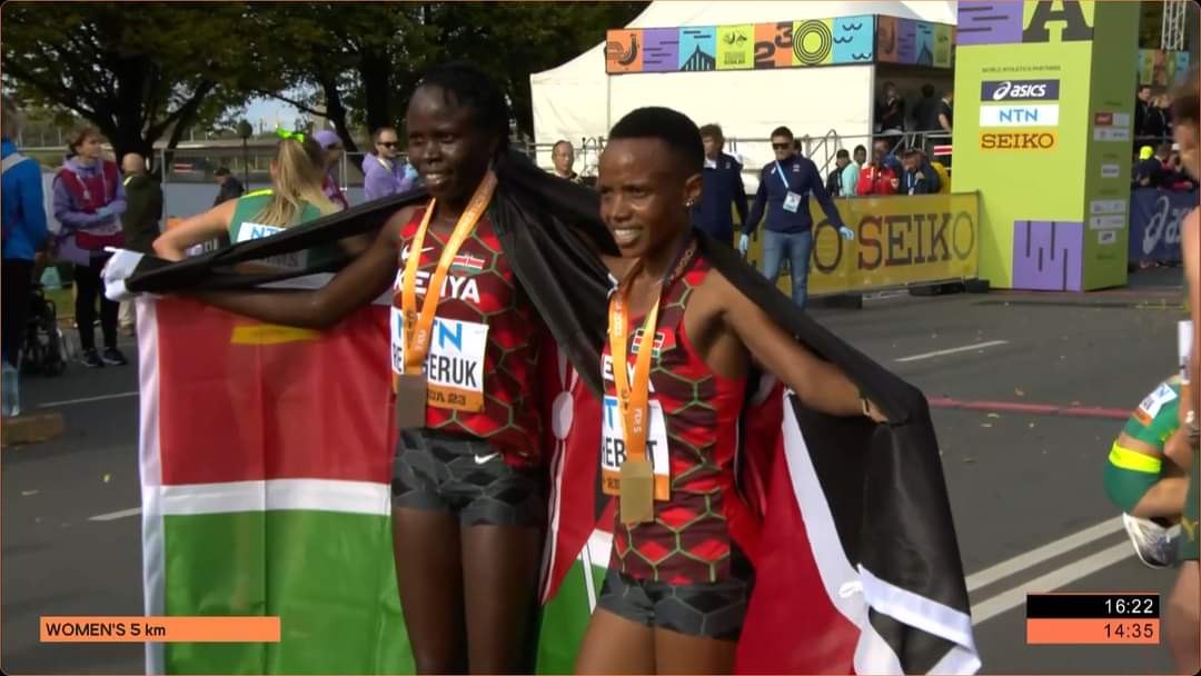 Lily Jepkorir Tanui (@tanui_lily) on Twitter photo What a beautiful morning!!! 🤗
Gold 🥇and Silver 🥈for Kenya🇰🇪 <a href="/WARiga23/">WRRC Riga 23</a>
Congratulations Major- Beatrice Chebet and Lilian Kasait!! What a beautiful morning!!! 🤗
Gold 🥇and Silver 🥈for Kenya🇰🇪 <a href="/WARiga23/">WRRC Riga 23</a>
Congratulations Major- Beatrice Chebet and Lilian Kasait!!