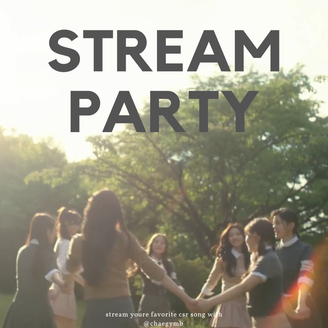 Hello! I created a CSR stream party for maeum who want to stream <a href="/CSR_offcl/">첫사랑(CSR)</a>  here is the link! #CSR 
🧷open.spotify.com/playlist/58u7p…