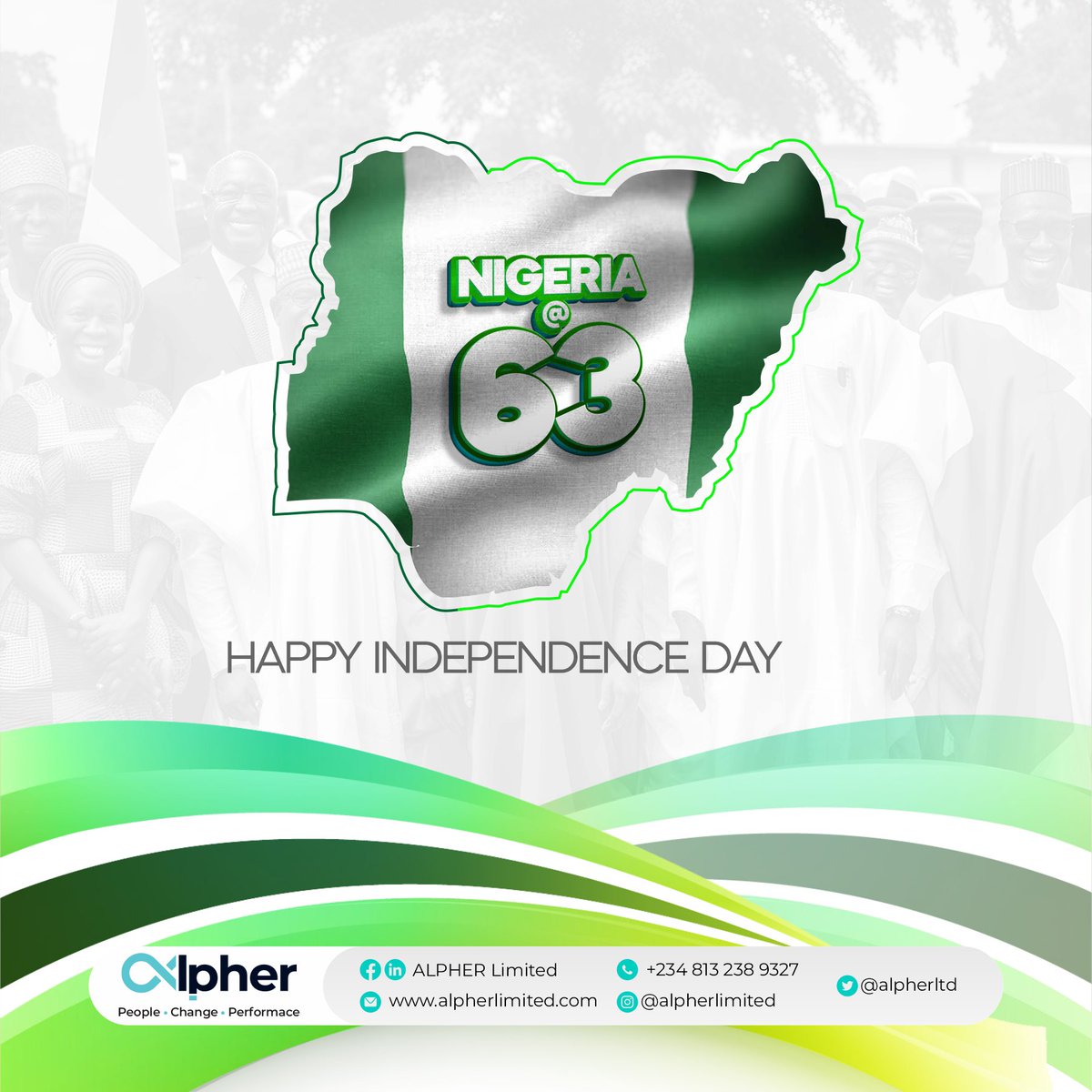 alpherltd's tweet photo. "🇳🇬 Celebrating 63 years of freedom and unity! Happy Independence Day, Nigeria! 🎉✨ #NigerianIndependence #ProudlyNigerian" https://t.co/8Vt8ypfBOV