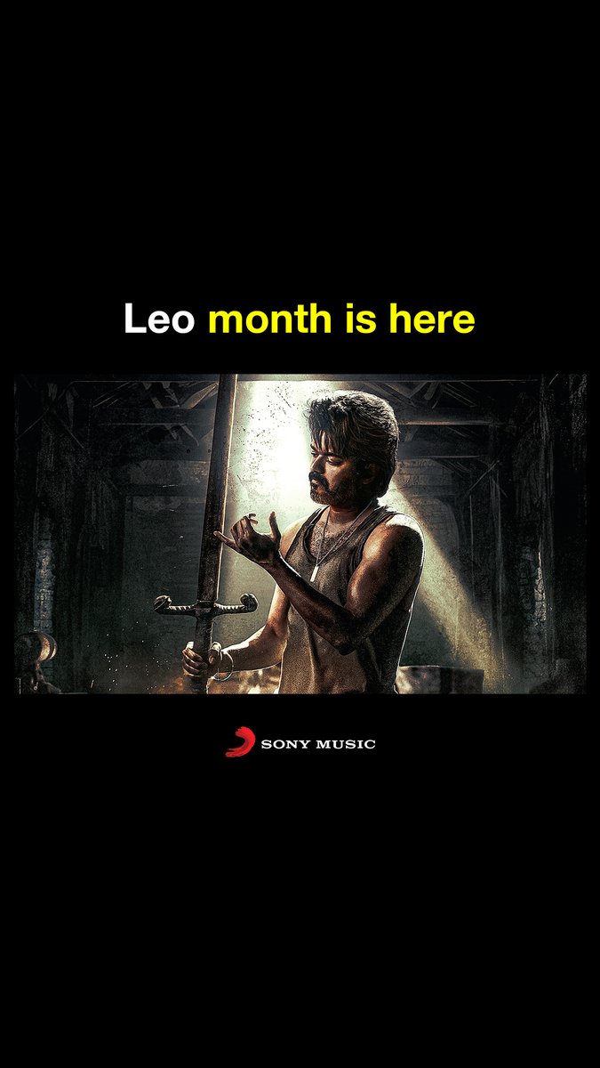 SonyMusicSouth's tweet photo. #LeoMonthBegins ❤️‍🔥🥁

➡️ https://t.co/Qh1Mpf7mjy

#Thalapathy @actorvijay sir @Dir_Lokesh @anirudhofficial @Jagadishbliss @7screenstudio  

  #Leo https://t.co/bxL8KQHXbS
