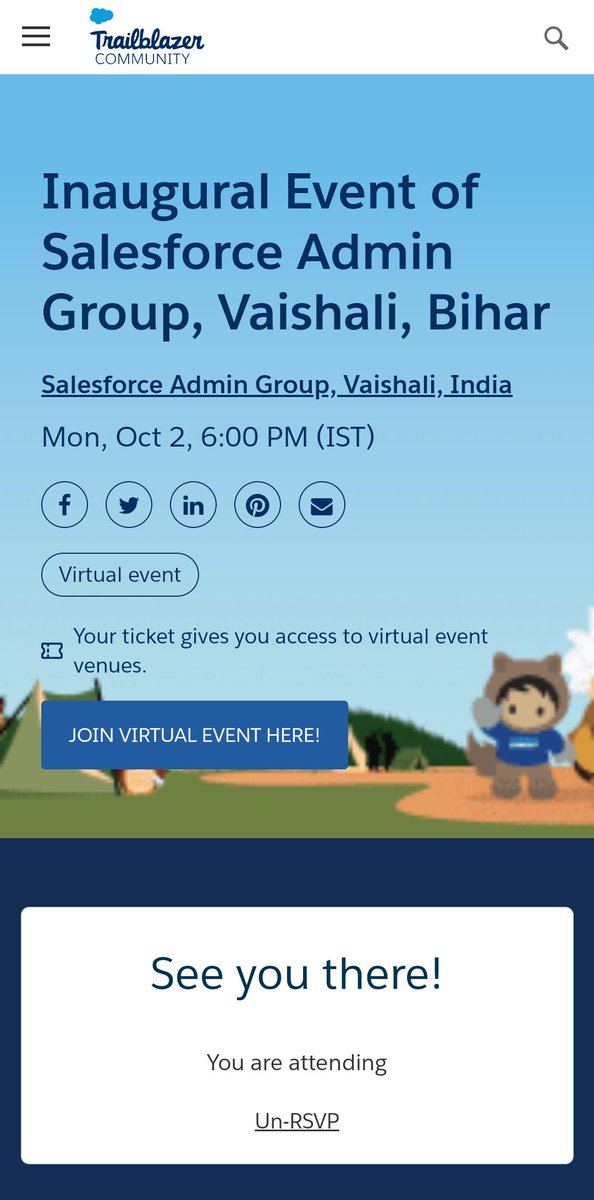 Excited to join the first virtual event of Salesforce Admin Group Vaishali, Bihar, led by the  Rishikesh Sir! 🌟 Ready to learn, connect, and empower our Salesforce journey together!
Please register here:trailblazercommunitygroups.com/events/details…
 #SalesforceCommunity #VirtualEvent