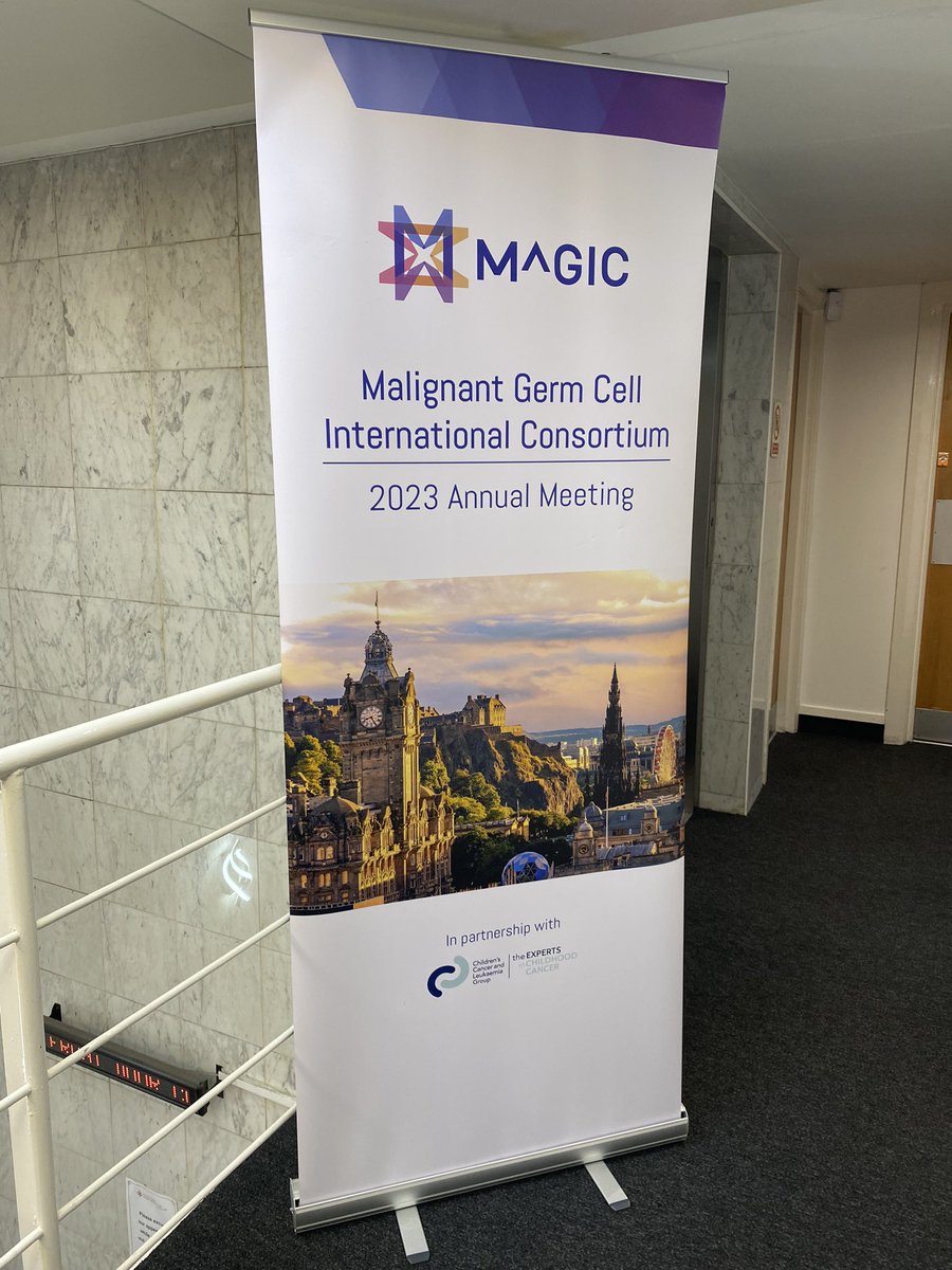 At the @MaGIC_GCT 2023 Annual Meeting in Edinburgh. Identifying new clinical and biological studies to improve outcomes for patients with germ cell tumours #GCT Thanks to @CCLG_UK and @CRUKCamPaeds for support @CUH_NHS @CamPathology @CRUKCamUrol @CRUKCamCentre