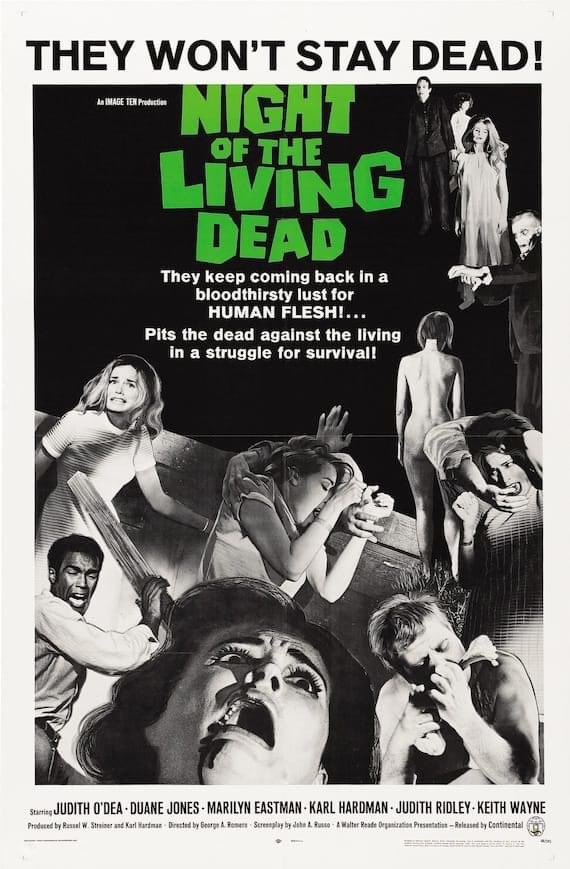 Night of the Living Dead premiered on this day in Pittsburgh in 1968 and celebrates 55 years of not staying dead!! Kick off the halloween season by enjoying the ultimate zombie horror!! #Romero #zombies #horror #stayscared #undead #Romerolives