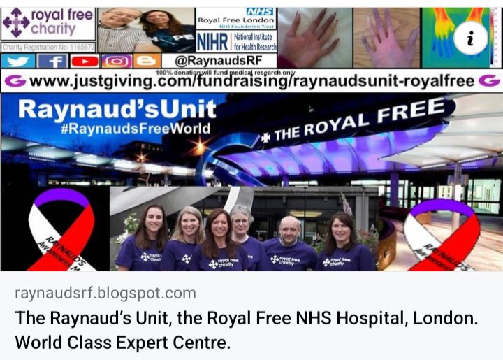 #RaynaudsAwarenessMonth 
#Raynauds #RaynaudsFreeWorld #Research #BlueFingers #BlueToes 
raynaudsrf.blogspot.com/2019/10/the-ra… 
@RoyalFreeChty @RoyalFreeNHS @RFL_PPU