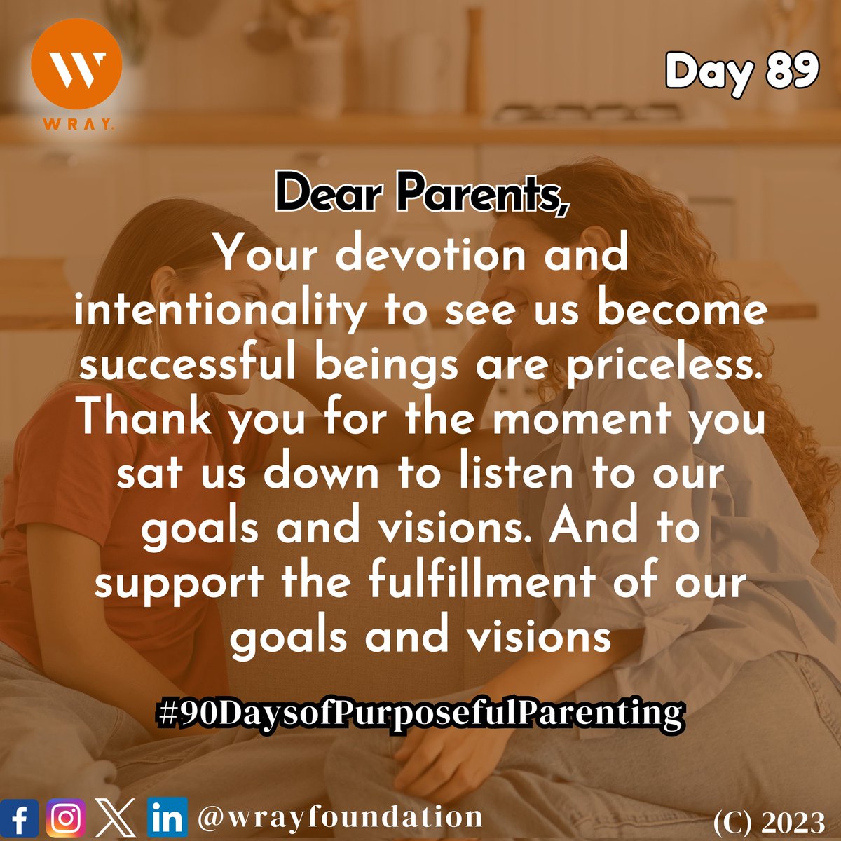 AkinrelereSund2's tweet photo. Thank you for helping us fulfill our vision.
#WRAYFoundation #ParentEducationCampaign #Day89 #EducatingParents #MakingADifference #90DaysOfPurposefulParenting #ValueYourChildren #ParentalSupport #DiscoverYourPotentials #Teenagers #Youths #Counselling #Mentorship #Purpose #NGO https://t.co/UgHjcqHpnD