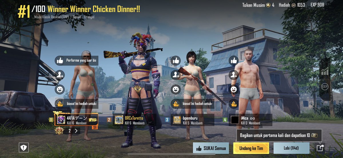 kikikhadii's tweet photo. baru 2x main setelah vakum 3th'an eh trnyata skil masih oke sampe winner chicken😆 https://t.co/7GXozVC28V