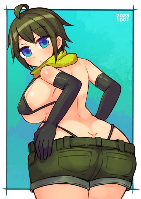 うちのこ落書き週間でシーフ姉妹のエリスちゃんです。
お着替え中のお尻 