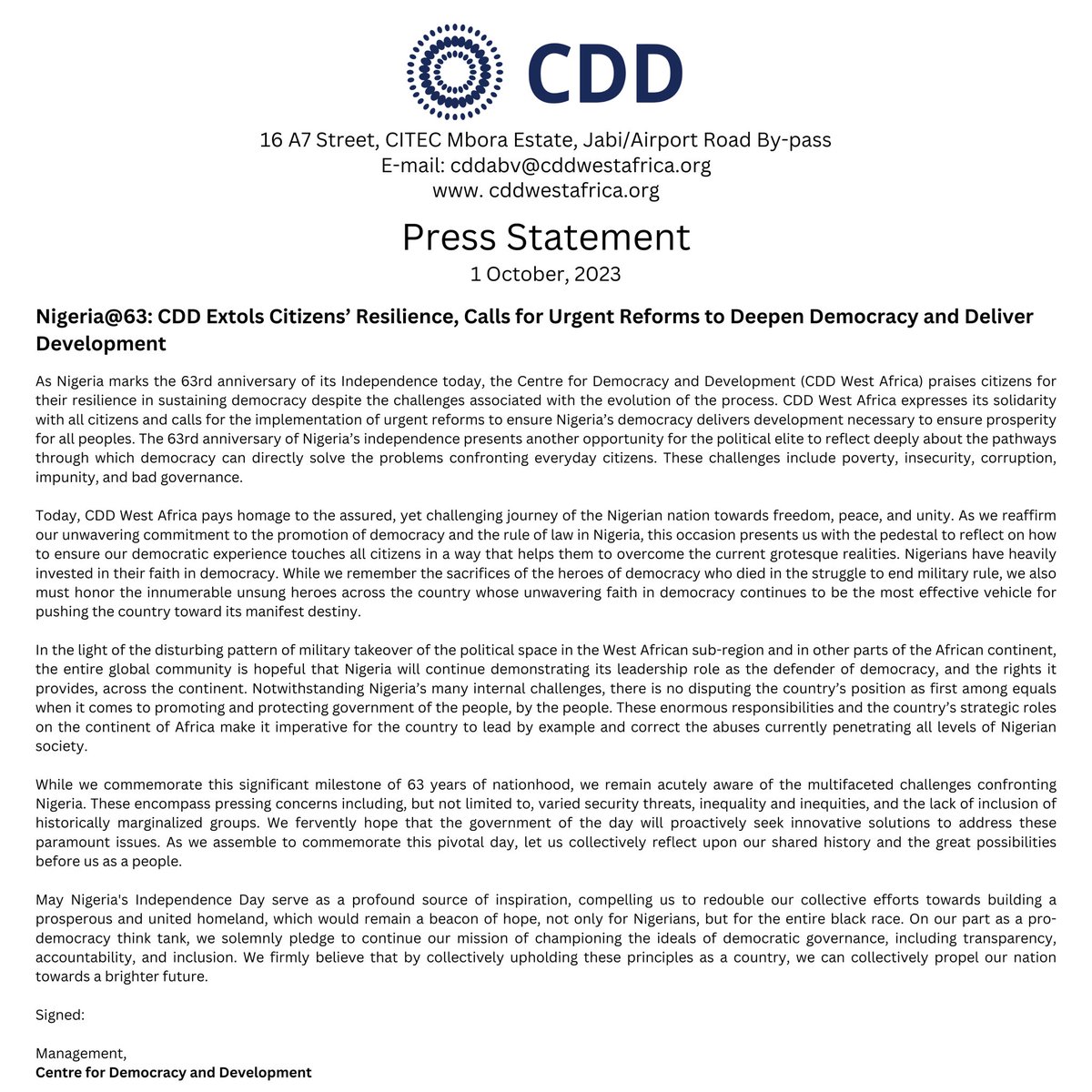 CDD West Africa tweet media