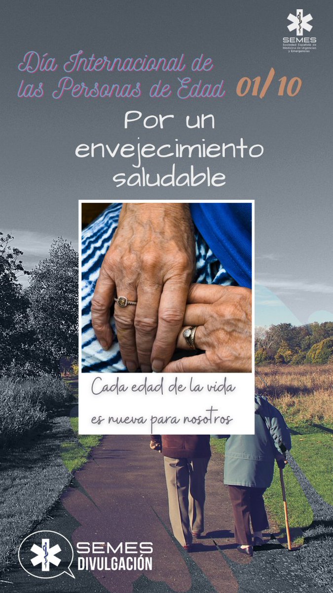 El nº de personas + 65 se duplicará en 2050, llegando a 1600M
 
Una vida + larga trae nuevas oportunidades. Pero el alcance de estas depende de la salud

👴Por un envejecimiento saludable
👩‍🦳Cada edad de la vida es nueva para nosotros

#UNIDOP2023
#OlderPersonsDay
#DivulgaSEMES