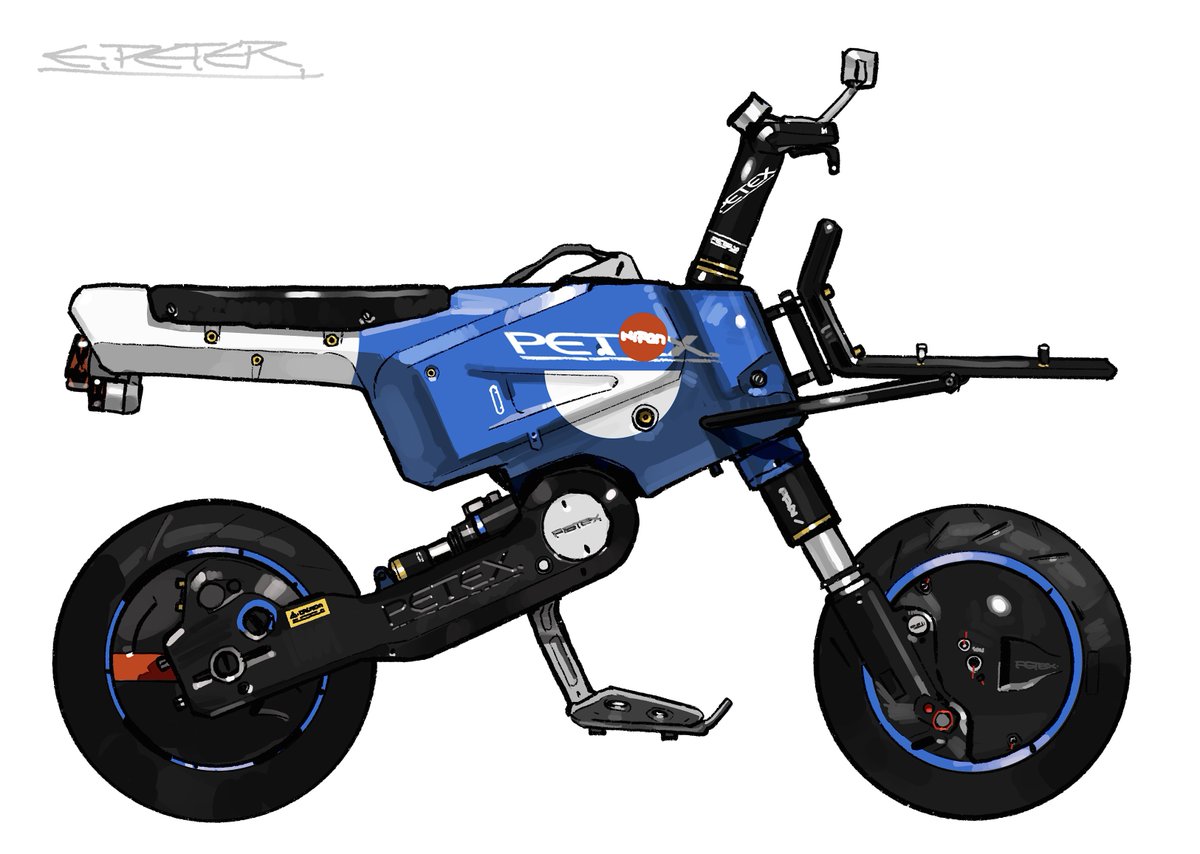 「乗りたい電動バイクの絵〜 」|エヲカクペーターのイラスト