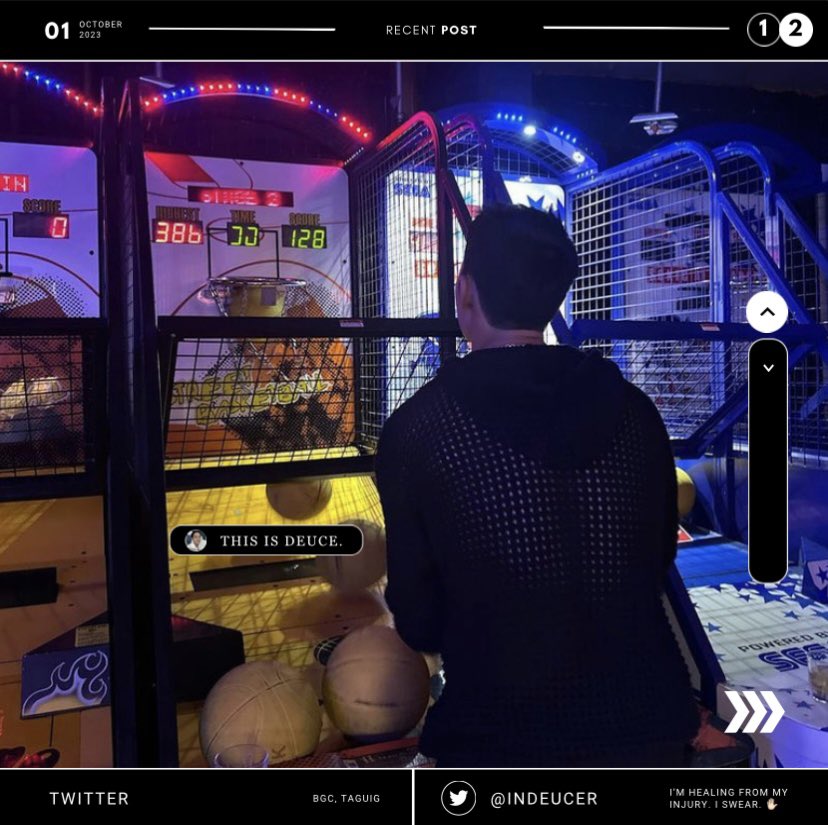 ︎ㅤ

︎ㅤㅤㅤㅤㅤINDEUCER.⠀༄   SNS UPDATE.

ㅤㅤㅤㅤㅤ100123. BGC, TAGUIG. 𖤓
ㅤㅤㅤㅤㅤATHLETE:   OFF-SEASON.

ㅤㅤㅤㅤㅤ“Healing my inner child >  Healing my injury. My doctor would freak out na.” 

︎ ︎ㅤ