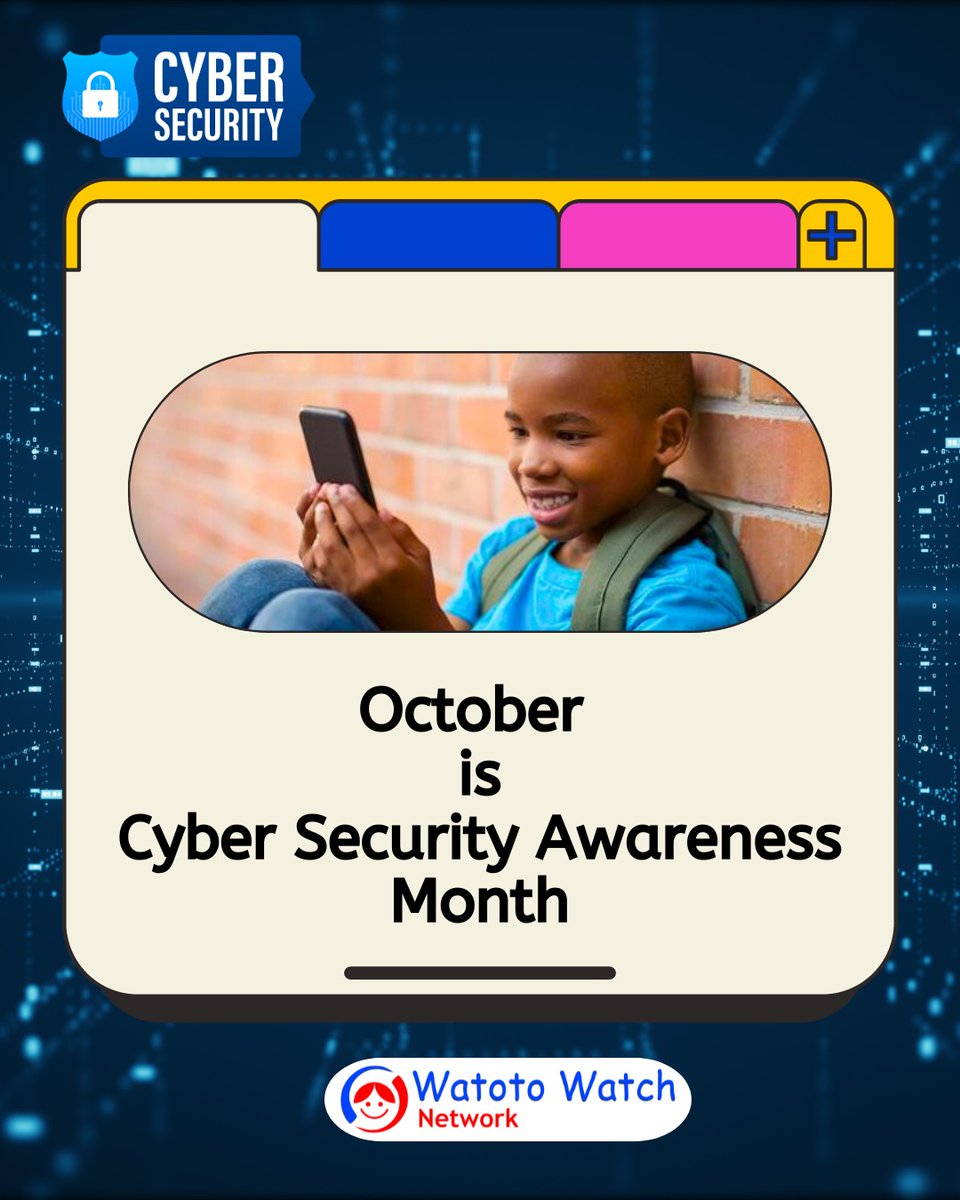 #ItsOctober🙂

Cyber Security Awareness Month!
#Stay tuned to learn child online safety tools and tips from us!

#ChildOnlineSafety