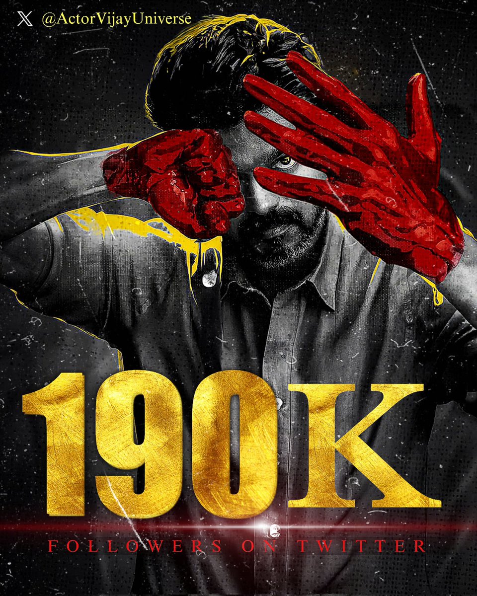We are 190K Big Now ❤️ , Thank You and Grateful for all your Support 😊 

#SpreadVIJAYism  #LEO