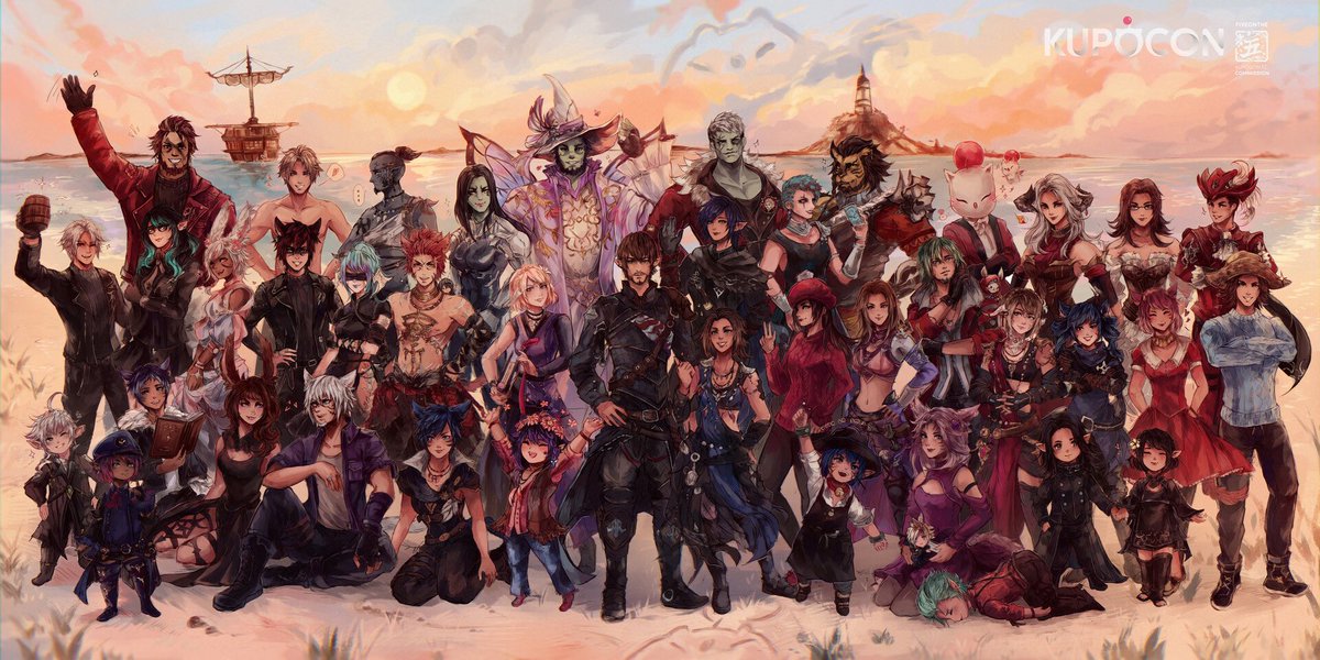KupoConEN's tweet photo. Thinking of playing #FFXIV, or just looking for a change? KupoCon has a warm and welcoming Free Company waiting for you on Moogle. Over 200 active players. Everyone is welcome! https://t.co/N20k82djmE

Commission by @fiveonthe https://t.co/8sjlqFzvMU