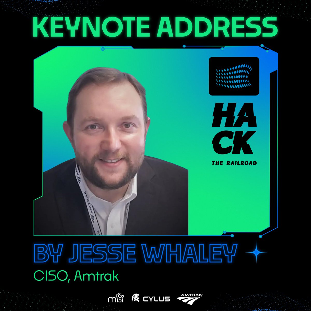 Cylus_Security's tweet image. 🚄 Join us at Hack the Railroad 2023! 🛤️ Excited to announce that Jesse Whaley, CISO at Amtrak, is joining Cylus &amp;amp; MISI at the upcoming event. Don&apos;t miss out - register now! ➡️ eu1.hubs.ly/H05zdbs0 
#HackTheRailroad #RailCybersecurity