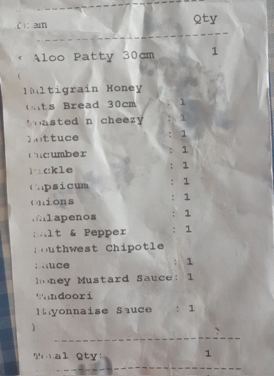 mayank_tamba's tweet photo. @SubwayIndia @zomato @SUBWAY @zomatocare
I ordered from zomato worst experience.
I ordered multigrain honey oats bread with roasted and cheezy but get plain bread. I don't want tomatoes but get in it. Give the instructions what you should add or not but nothing is followed. https://t.co/QOI1gbT3kW