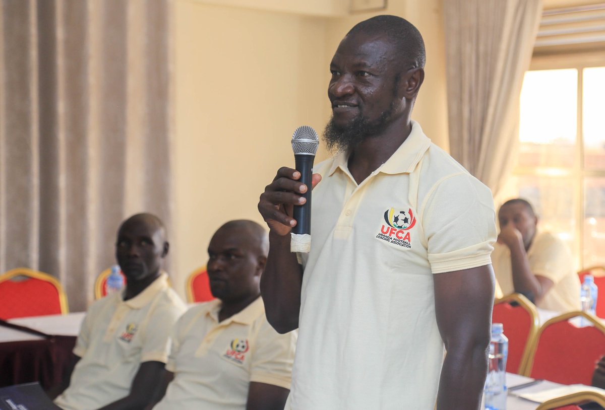 Head Coach NEC FC Hussein Mbalangu during the Annual General Meeting of the Uganda Football Coaches Association held today.

#Diehards #UFCA