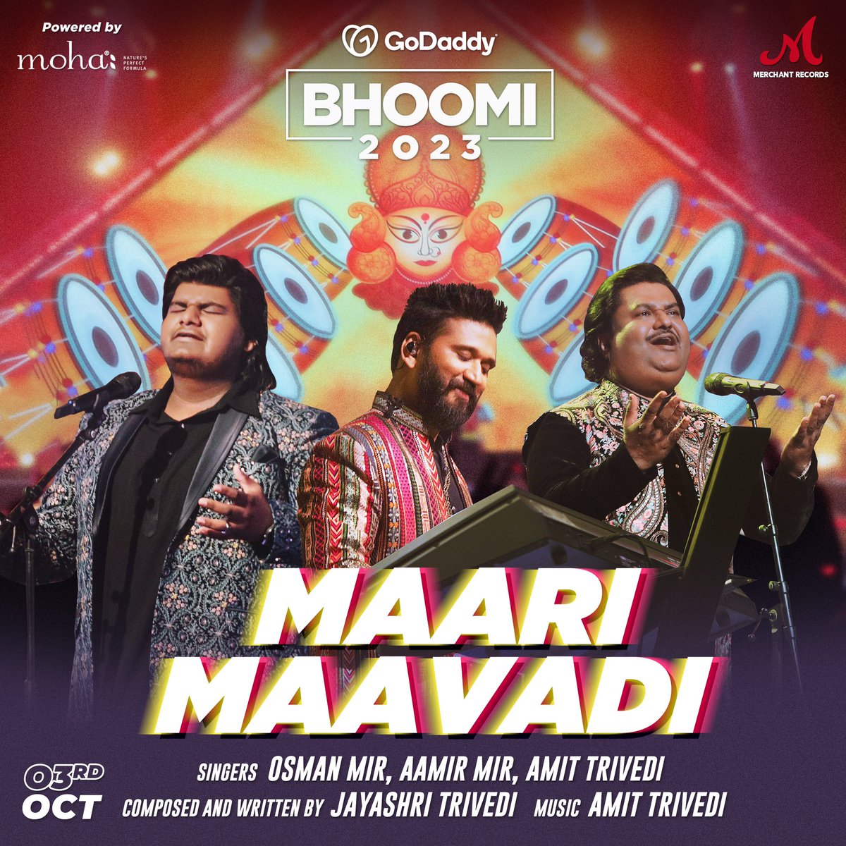 '🎶 Get ready to groove this Navratri with #MaariMavadi 🙏💫 by @ItsAmitTrivedi from #Bhoomi2023 by @SalimSulaiman! Mark your calendars for #3rdOct – it's going to be epic! 💃🕺

Presented by @GoDaddy_India and powered by @themohalife 

#merchantrecords #salimsuliman