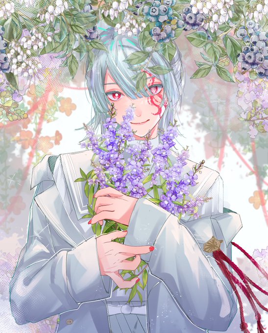 「hair between eyes wisteria」 illustration images(Latest)