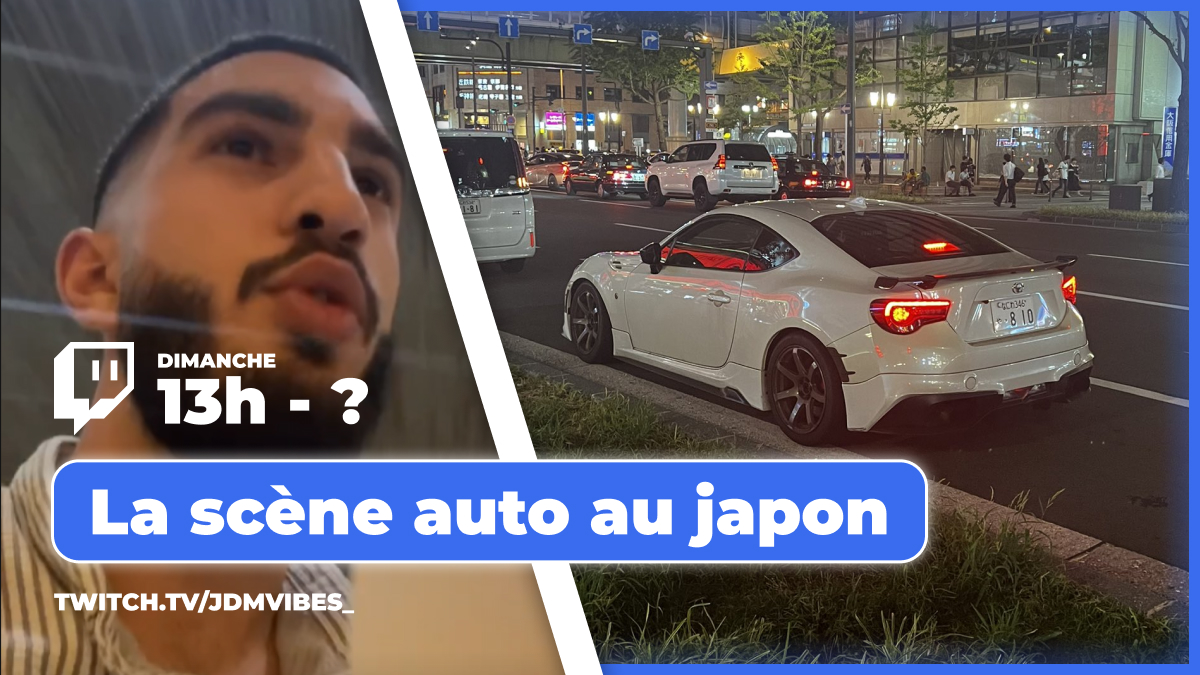 Petit live impovisé 

<a href="/SHIELD_______/">🛡️ SHIELD MW 💢</a> en voyage au japon va nous raconter en direct de la bas comment c'est la scène automobile 

twitch.tv/jdmvibes_
twitch.tv/jdmvibes_