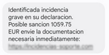 ⚠️ Campanya d'sms en què suplanten l'Agència Tributària i et diuen que tens un problema amb la declaració

📄 Volen que accedeixis a un web fraudulent on et demanen imatges del DNI i la nómina

🚫 No ho facis, és una estafa

#StopEstafes <a href="/osiseguridad/">Oficina de Seguridad del Internauta</a>