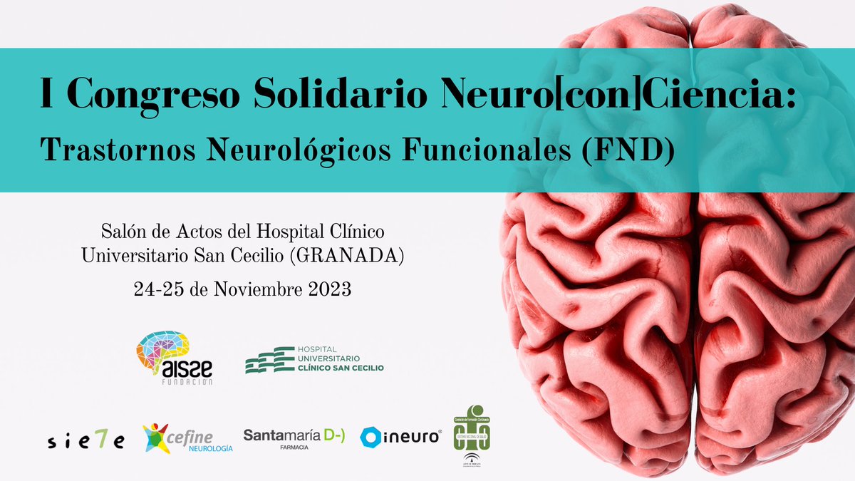 fundaisse's tweet image. Aún no te has inscrito⁉️
🧠 I CONGRESO SOLIDARIO NEURO[CON]CIENCIA: Trastornos Neurológicos Funcionales (FND) 🧠
📝 Inscripciones aquí: aisse.es/icongresoneuro…
⬇️ Descargate el dossier completo aquí:
aisse.es/_files/ugd/e95…
#AISSEconCIECIA23 #Fundaisse #FND #CongresoSolidario