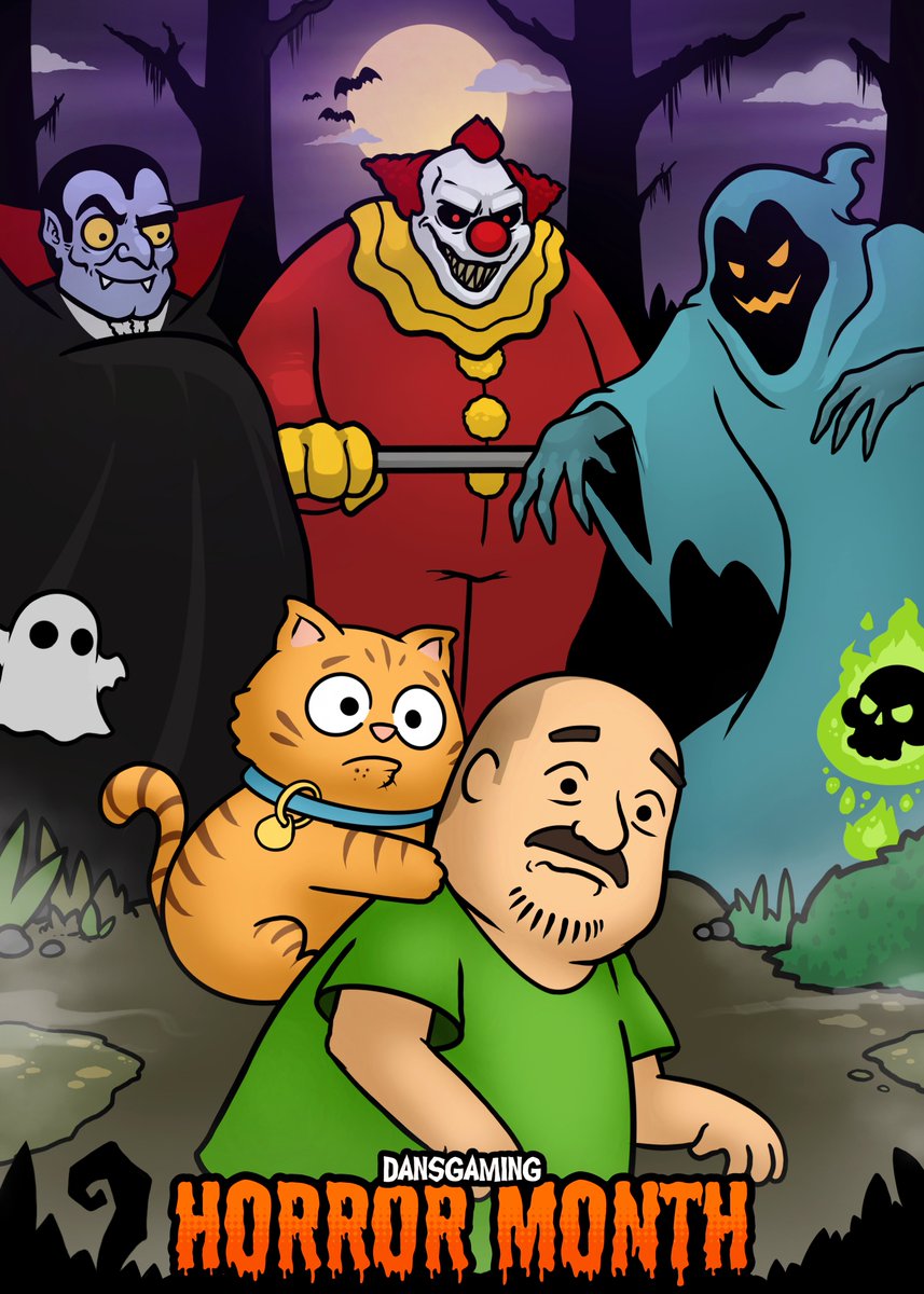 Dansgaming's tweet image. This year’s #HorrorMonth Displate drawn by @Julia_CaSsian!

I love it so much!