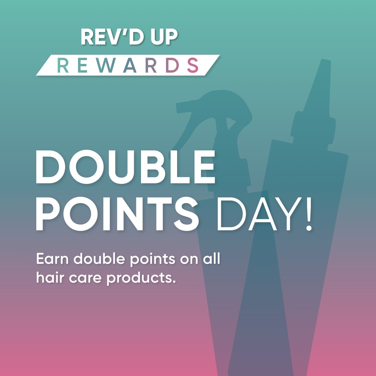 National Hair Day = Double Points on all haircare products 😍⁠
⁠
Haven't enrolled in Rev'd Up Rewards?  Visit myrevair.com/rewards and start earning.⁠
⁠
#myrevair #rewards #nationalhairday #revdup