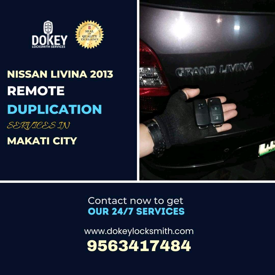 dokeylocksmith's tweet image. Today's Project : Remote Duplication
Brand Model: Nissan Livina 2013 
Location: Makati  City
#remoteduplication #NissanLivina #Makati 
To receive 24/7 quality services, contact us 9563417484