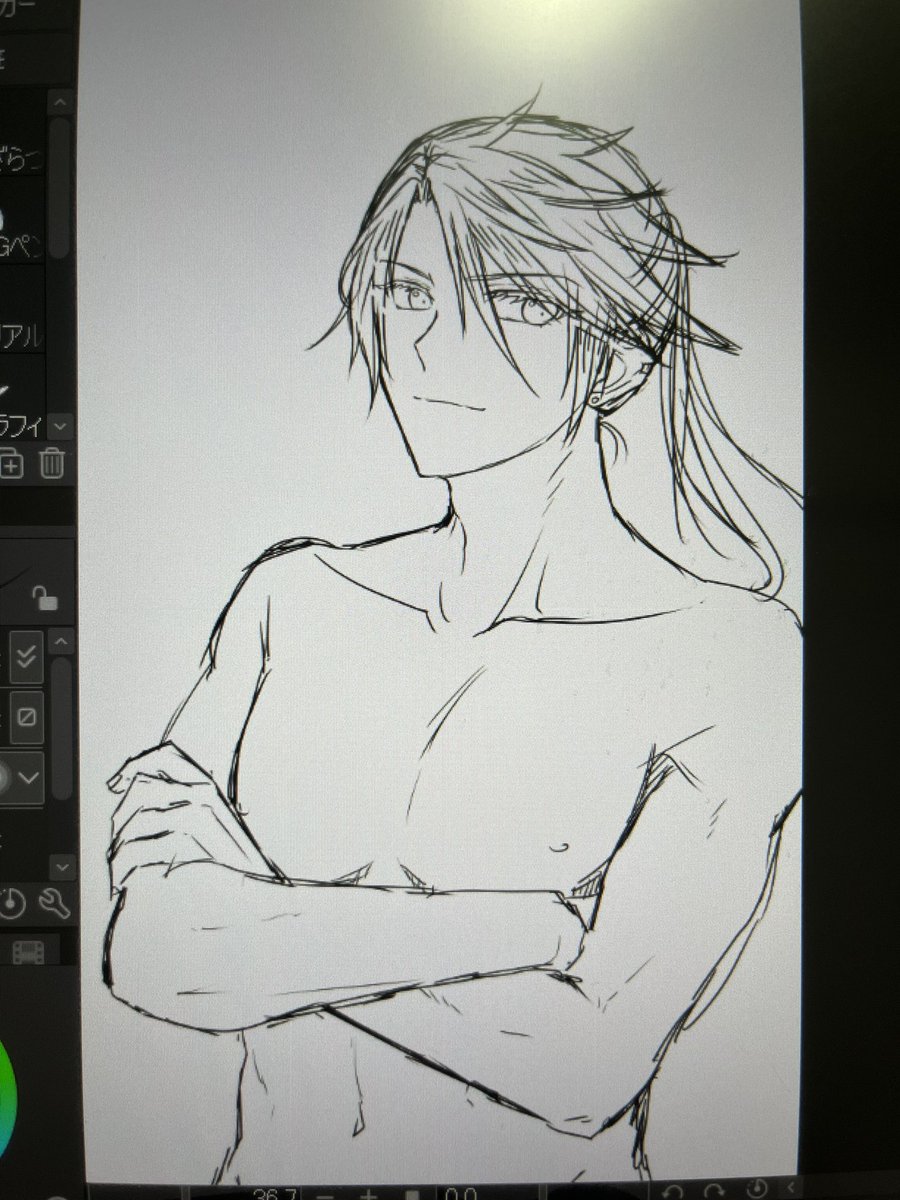 はーーーーー、えっちな筋肉をその身に纏った男を描きたいなぁ……_✍ 