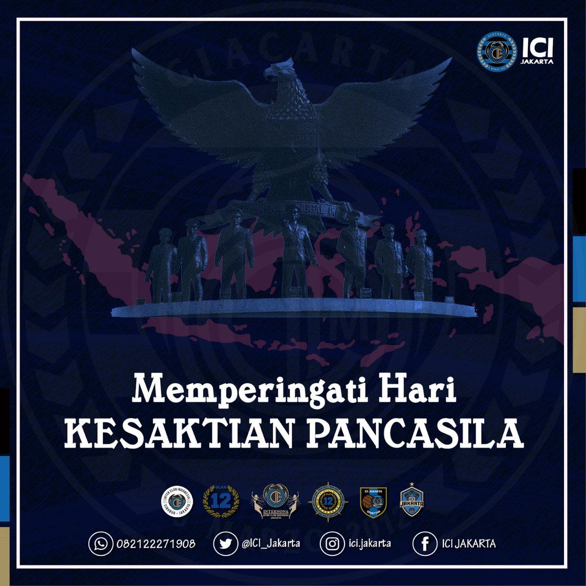 Memperingati Hari Kesaktian Pancasila 🇮🇩

#HariKesaktianPancasila
🔴⚪️
⚫🔵
🖤💙